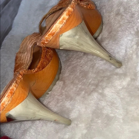 Marciano croc leather open toe stiletto  mules Sz 9.5 - Picture 14 of 16